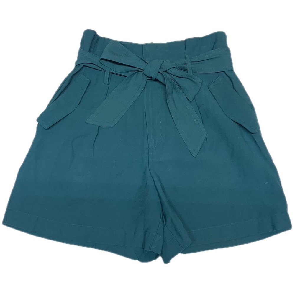 A New Day Teal Paperbag Waist Belted Shorts | High Rise Size 4 - Picture 3 of 15